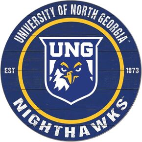 KH Sports Fan North Georgia Nighthawks Colored Circle Sign, 20x20 Inches, Nighthawks Decor; Display Your Team Spirit with This Unique The University of North Georgia Nighthawks Wall Art
