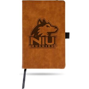 Rico Industries NCAA Northern Illinois Huskies Brown Laser Engraved Small Notepad Jounral/Notepad 8.25" x 5.25"- Office Accessory