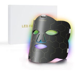 Sthmolepy Red Light Therapy for Face, 7 Color LED Face Mask Light Therapy 4-in-1 Chip with 850 nm Near Infrared Light Therapy for Home