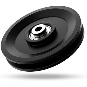115mm/4.5" Cable Pulley Wheel, Universal Gym Nylon Bearing Pulley Attachment, Weight Pulley System Replacement for Home Gym, Cable Machine, Pulldown Smith Machine, Lifting System, Garage