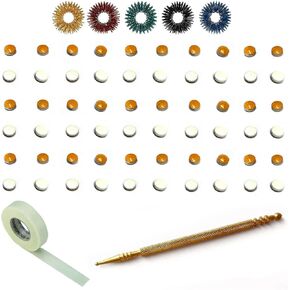 Sujok Therapy Acupressure Byol Point Magnets (Set of 60) + 5pcs Sujok Rings + Half inch Paper Tape + Steel Jimmy