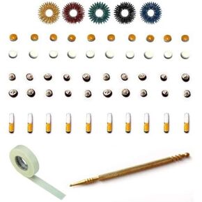 HPS Sujok Therapy Magnets (20 Byol + 20 Star + 10 Bar),1 Slim Jimmy, 5 Sujok Rings, 1 Half inch Paper Tape