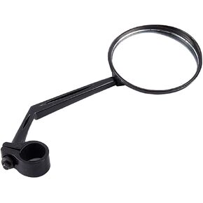 Black Adjustable Rear View Mirror Handlebar Riding Safety Wide View Convex Mirror for Motorcycle