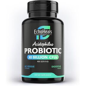 Acidophilus Probiotic - 30 Billion CFUs, Digestive & Immune Support, 60 Capsules