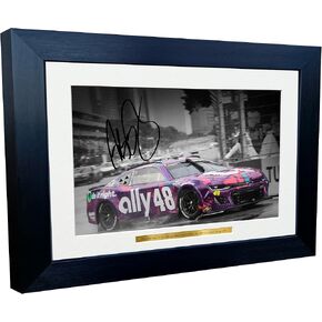 12x8 A4 Alex Bowman 2024 Chicago Win NASCAR Cup Series No. 48 Chevrolet Camaro ZL1 for Hendrick Motorsports Signed Autographed Signature Photo Photograph Picture Frame Poster Celebration Gift