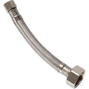 6 Inch Toilet Water Supply Line, Biveah Braided Stainless Steel Toilet Connector Hose 7/8" to 3/8", KGS001