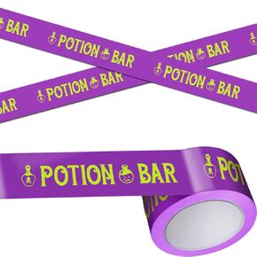 Halloween Decoration Caution Tape 1.97 inches * 164 Ft，Decorations Indoor Outdoor Scary Party Supplies Favors Halloween Decoration Purple Potion BAR Mysterious Magic Bar Atmosphere Tape Roll