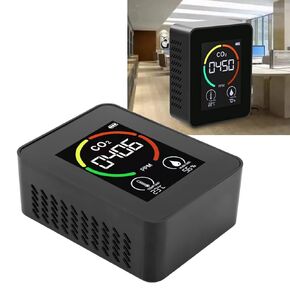 CO2 Detector TVOC Sensor Real Time Monitor Broad Utility Easy Reading, Ideal Present for Home, Charging with USB
