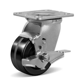 HANDSAMMU'S 6"x2" Heavy Duty Casters, Industrial Caster with Strong Capacity 1200 Lb, High Temperature Resistance: -50f to +250f. Use for Dollies, Workbench (6 inch, 1 Swivel)