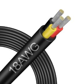 22 Gauge Electrical Wire 8 Conductor, 22AWG 32.8FT Thermostat Wire PVC Stranded, 22/8 Low Voltage LED Cable, Flexible Extension Power Cord, Tinned Copper Cable Hookup Wire