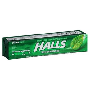 Halls Mentho-Lyptus Drops, Spearmint 9 ea (Pack of 20)