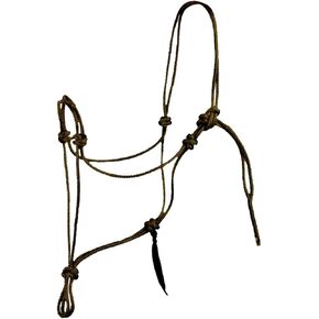 Parelli Horseman's Strong Lightweight Simple Knots Everyday Use UV Resistant Thin Smooth Yachting Braid Polyester Horse Rope Halter with Leather Poppers