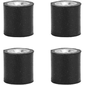 4pcs Female Thread Rubber Mount Shock Absorber M4 Rubber Bearing Anti Vibration Cylinder (DE15x15 M4)