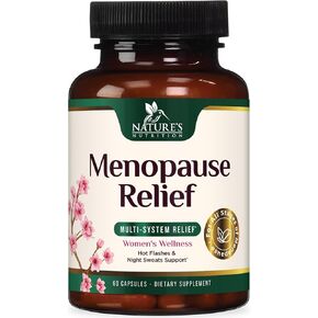 Menopause Probiotics for Women with Black Cohosh, Natural Menopause Relief Support, Menopause Supplements for Night Sweats, PH Balance, & Hot Flashes Support Probiotic Supplement - 120 Capsules