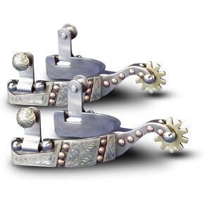 كولورادو سادليري أريزونا سبرز للأطفال - الفولاذ المقاوم للصدأ، حذاء أنيق مع 1 بوصة من النحاس ذو العشر نقاط - مثالي لركوب الخيل، ومسمار الحصان، والملابس - يأتي في زوج in Kuwait