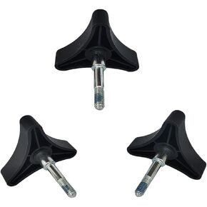 Knob Replacement Part Universal for Rolling Walker Rollator, Foldable Rollator, Hand propelled Walker, Aluminum 3 Point Knob, General Parts of Rollator Accessories