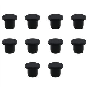 10PCS Black Silicone Rubber Hole Plug Soft Flexible Stopper Dustproof Hole Water Plug Rubber Plug for 9-10mm Hole