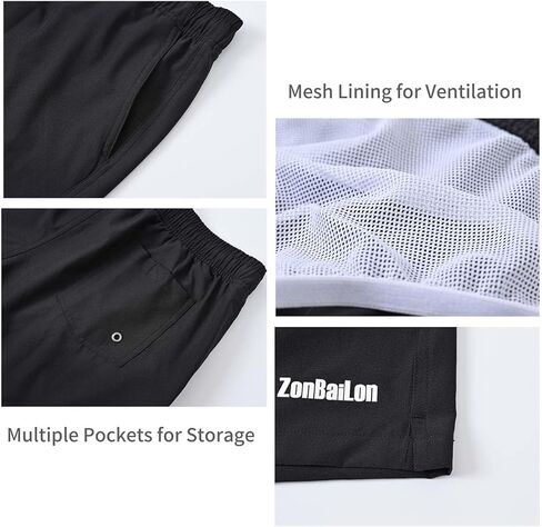 Men's Sport Shorts with Pockets and Elastic Waistband Activewear Workout Shorts for Men in Kuwait