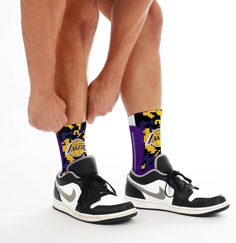 For Bare Feet Men's NBA Digi Mashup Crew Sock Large in Saudi Arabia