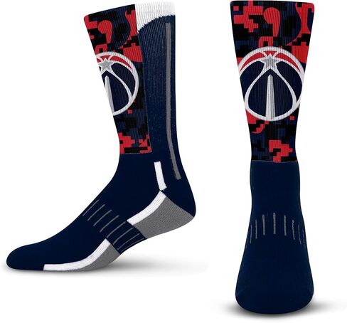 For Bare Feet Men's NBA Digi Mashup Crew Sock Large in Saudi Arabia
