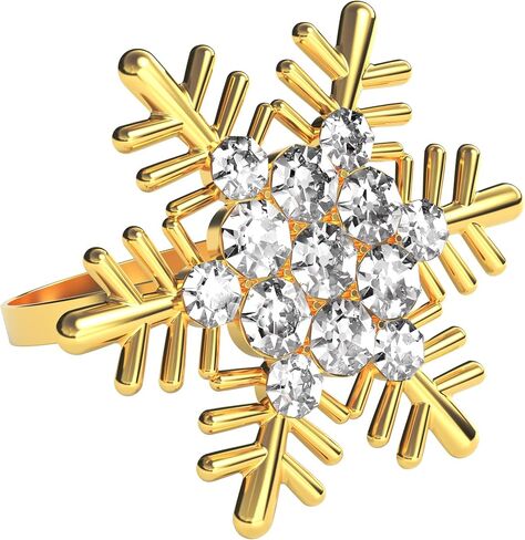 ZeeDix Christmas Flower Napkin Rings Set of 8, Silver Lotus Elegant Rhinestone Napkin Ring Serviette Buckles Holder for Wedding Birthday Christmas Holiday Party Home Kitchen Dinner Table Decoration in Kuwait