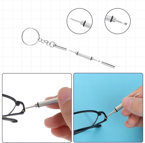 Eyeglass Nose Pads, 20 Pairs Anti Slip Screw-in Eyeglass Nose Pads Soft Silicone Thin Glasses Nose Pad Replacement Kit with Silver Screws for Glasses Sunglasses in Saudi Arabia