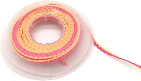 Dental Orthodontic Power Chain Mixed Color Spool Elastic Rubber Bands for Teeth Braces, 15ft/Roll (Yellow&Pink, Long) in Saudi Arabia