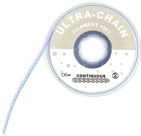 Dental Orthodontic Power Chain Mixed Color Spool Elastic Rubber Bands for Teeth Braces, 15ft/Roll (Yellow&Pink, Long) in Saudi Arabia