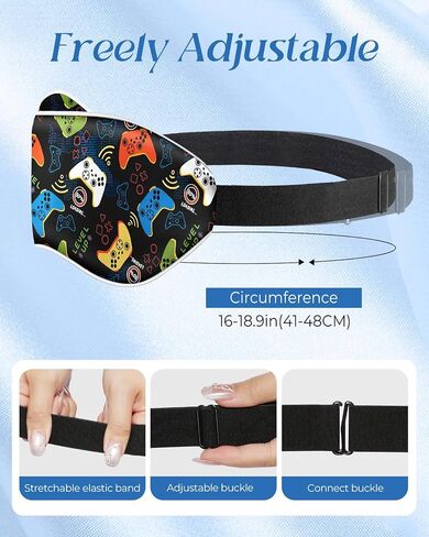 Kids Sleep Mask - Silk Sleep Mask for Kids Cute Cartoon Cool Kawaii Sleep Mask Kids for Boys Girls Teens Soft Smooth Lightweight Adjustable Straps Mulberry Silk Kids Eye Mask, My World in Saudi Arabia