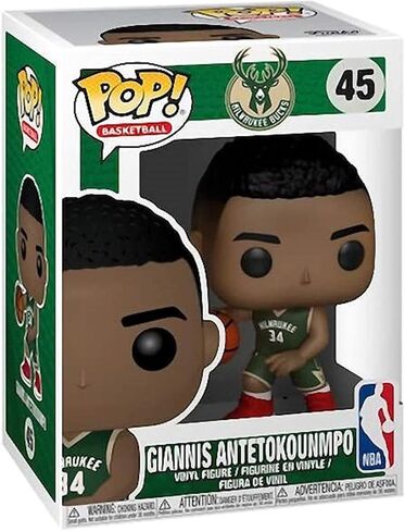 جيانيس أنتيرتوكونمبو ميلووكي جرين جيرسي #45 شخصية البوب ​​الرياضية NBA (مرفقة مع واقي بوب لحماية صندوق العرض) in Saudi Arabia