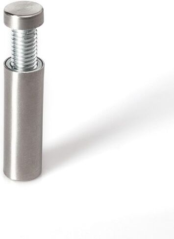 Stainless Steel Standoff 1/2 Inch Diameter x 1-1/2 Inch Barrel Length Brushed Finish for PVC, Glass and Acrylic Sign Stand Off Wall Anchors and Screws 2 Piece Small Sign Pack in Saudi Arabia
