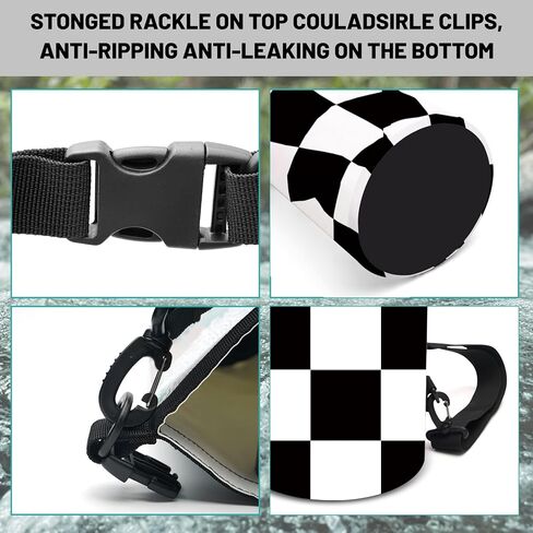 Waterproof Dry Bag,Roll Top Black and White Checkered Flag Small Waterproof Backpack 5L/10L/20L Floating and Lightweight Bags for Kayaking, Boating, Fishing, Swimming and Camping in Saudi Arabia