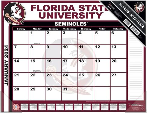 Turner Sports Florida State Seminoles 2025 22x17 Desk Calendar (25998061478) in Saudi Arabia