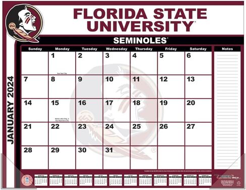 Turner Sports Florida State Seminoles 2025 22x17 Desk Calendar (25998061478) in Saudi Arabia