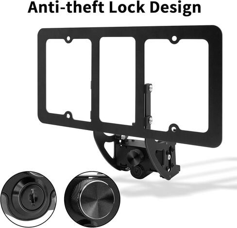 حامل لوحة الترخيص الأصلي القابل للقفل لعام 2020-2024 طراز Tesla Y 【تصميم آمن】، إطار لوحة ترخيص أمامي مضاد للسرقة، حامل لوحة ترخيص خالٍ من المواد اللاصقة】 in Kuwait