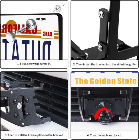 حامل لوحة الترخيص الأصلي القابل للقفل لعام 2020-2024 طراز Tesla Y 【تصميم آمن】، إطار لوحة ترخيص أمامي مضاد للسرقة، حامل لوحة ترخيص خالٍ من المواد اللاصقة】 in Kuwait