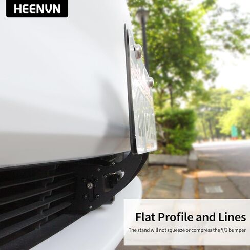 حامل لوحة الترخيص الأصلي القابل للقفل لعام 2020-2024 طراز Tesla Y 【تصميم آمن】، إطار لوحة ترخيص أمامي مضاد للسرقة، حامل لوحة ترخيص خالٍ من المواد اللاصقة】 in Kuwait