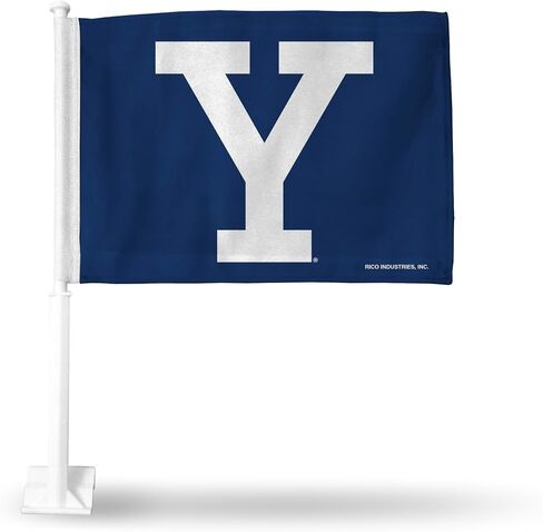 علم سيارة مزدوج الجوانب من Rico Industries NCAA Yale Bulldogs - 40.64 سم × 48.26 سم - عمود قوي يتم تعليقه على السيارة/الشاحنة/السيارات in Saudi Arabia