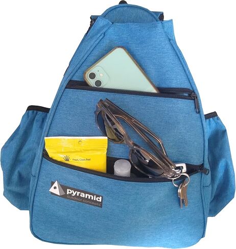 Premium Pickleball Backpack Bag - Holds 2-3 Pickleball Paddles or 2 Smaller Tennis Rackets | Sturdy Pickleball Bag | Pickle Ball Holder For Men or For Women (Blue) in Saudi Arabia