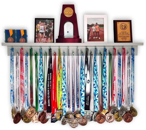 3ft Medal Awards Rack Premier Trophy Shelf- Trophy, Plaque and Medal Display (Gray) in Kuwait