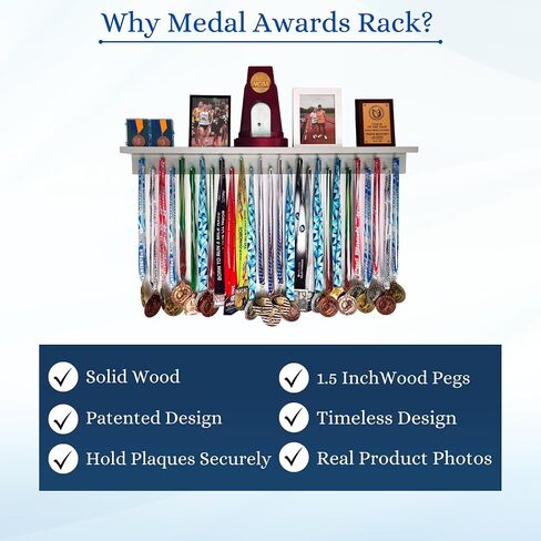 3ft Medal Awards Rack Premier Trophy Shelf- Trophy, Plaque and Medal Display (Gray) in Kuwait