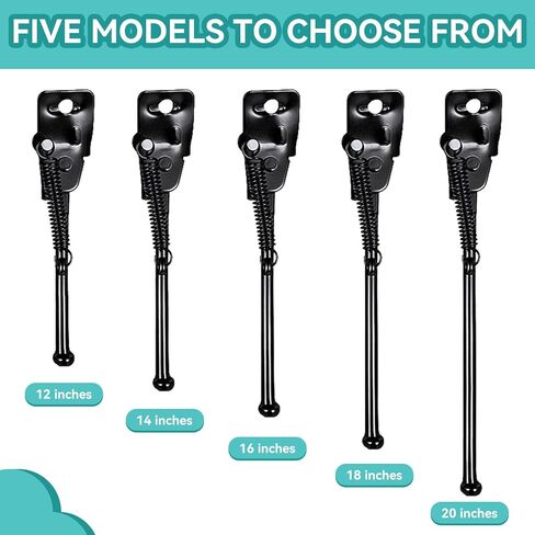 Kids Bike Kickstand, Single-Side Kick Stand Rear Mount Bikes Support Racks 12 14 16 18 20 Inch Aluminium Alloy Rear Side Bicycle Stand for Girls and Boys Bike(20in) in Saudi Arabia
