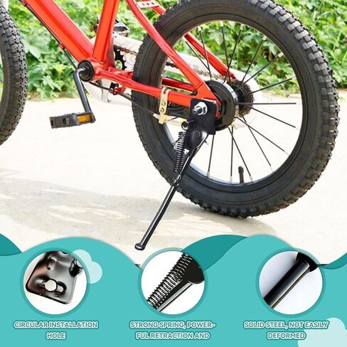 Kids Bike Kickstand, Single-Side Kick Stand Rear Mount Bikes Support Racks 12 14 16 18 20 Inch Aluminium Alloy Rear Side Bicycle Stand for Girls and Boys Bike(20in) in Saudi Arabia