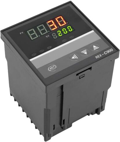 جهاز التحكم في درجة الحرارة، REX-C900 منظم حرارة ذكي للتحكم في درجة الحرارة PID مع شاشة رقمية، للتحكم في درجة الحرارة وقياس آلات الأفران، 0-1300 درجة مئوية in Saudi Arabia