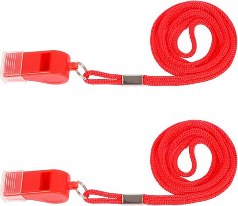 Plume'CHJ Whistle, 2 Packs Plastic Sports Whistles with Lanyard, Loud Crisp Sound Whistle Ideal for Coaches, Referees, and Officials in Saudi Arabia