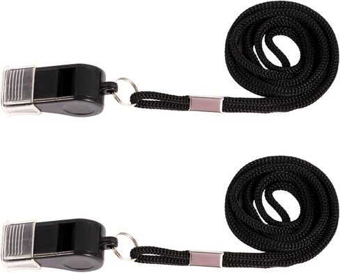 Plume'CHJ Whistle, 2 Packs Plastic Sports Whistles with Lanyard, Loud Crisp Sound Whistle Ideal for Coaches, Referees, and Officials in Saudi Arabia