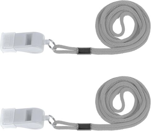 Plume'CHJ Whistle, 2 Packs Plastic Sports Whistles with Lanyard, Loud Crisp Sound Whistle Ideal for Coaches, Referees, and Officials in Saudi Arabia