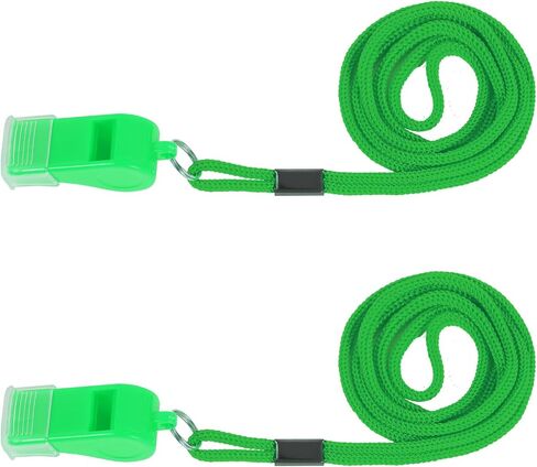 Plume'CHJ Whistle, 2 Packs Plastic Sports Whistles with Lanyard, Loud Crisp Sound Whistle Ideal for Coaches, Referees, and Officials in Saudi Arabia