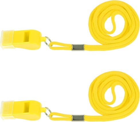 Plume'CHJ Whistle, 2 Packs Plastic Sports Whistles with Lanyard, Loud Crisp Sound Whistle Ideal for Coaches, Referees, and Officials in Saudi Arabia