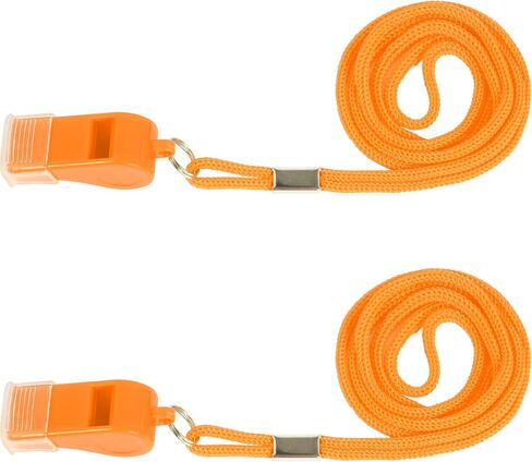 Plume'CHJ Whistle, 2 Packs Plastic Sports Whistles with Lanyard, Loud Crisp Sound Whistle Ideal for Coaches, Referees, and Officials in Saudi Arabia